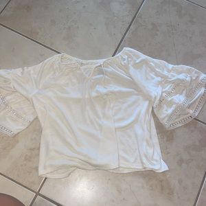 Girls off the shoulder old navy white top